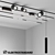 Slim Magnetic Track Lighting System 3D model small image 1