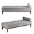 Modern Violet Daybed: 1945x800x630 Dimensions 3D model small image 2