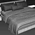 West Elm Flanged Bed 3D 3D model small image 4