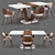 Retro-inspired Chair & Table Set 3D model small image 1