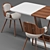Retro-inspired Chair & Table Set 3D model small image 2