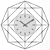Contemporary Geometric Metal Wall Clock 3D model small image 2