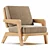 Teak Avila Lounge Chair: Elegant Comfort 3D model small image 1