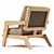 Teak Avila Lounge Chair: Elegant Comfort 3D model small image 2