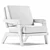 Teak Avila Lounge Chair: Elegant Comfort 3D model small image 4