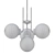 Modern Minimalist Parsons Chandelier 3D model small image 2