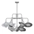 Elegant Chrome Chandelier Lighting 3D model small image 2