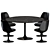 Modern Knoll Tulip Dining Set 3D model small image 1