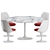 Modern Knoll Tulip Dining Set 3D model small image 3