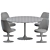 Modern Knoll Tulip Dining Set 3D model small image 4