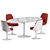Modern Knoll Tulip Dining Set 3D model small image 1