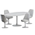 Modern Knoll Tulip Dining Set 3D model small image 5