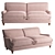 Luxurious Velvet Nora Sofa 3D model small image 2