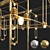 Elegant Gold Design Lamp 3D model small image 3