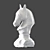 4K PBR Horse Head Sculpture 3D model small image 3