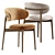 Sleek Oleandro Dining Chair Render 3D model small image 2
