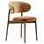 Sleek Oleandro Dining Chair Render 3D model small image 3