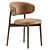 Sleek Oleandro Dining Chair Render 3D model small image 4