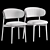 Sleek Oleandro Dining Chair Render 3D model small image 6