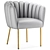 Luxurious Performance Velvet Armchair 3D model small image 7