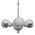 Elegant Three Ball Chandelier 3D model small image 2