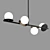 Sleek Opal Grey Ceiling Light 3D model small image 3