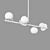 Sleek Opal Grey Ceiling Light 3D model small image 4