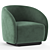 Stylish Arlo Boucle Chair 3D model small image 1