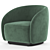 Stylish Arlo Boucle Chair 3D model small image 2