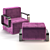 Modern Cayenne Armchair Furniture Model 3D model small image 1