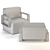 Modern Cayenne Armchair Furniture Model 3D model small image 3