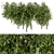 Diverse Outdoor Hanging Plants Set 3D model small image 1