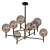 Scandinavian Style Multi-Bulb Chandelier 3D model small image 1