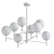 Scandinavian Style Multi-Bulb Chandelier 3D model small image 2