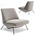 Contemporary Bonaldo Sleek Armchair 3D model small image 1