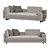 Elegant Dresden Right Arm Sofa 3D model small image 1