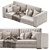 DV Home BEVERLY Low Divano Sofa 3D model small image 10