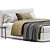 Modern Queen Bed Bolzan Gaya 3D model small image 2