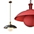 Vintage Industrial Pendant Light 3D model small image 2