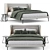 Modern Minimalist Austin Bed 3D model small image 2