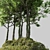 Hilltop Forest Scene Decor 3D model small image 5