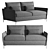 Modern Valentina Sofa-Bed: Sleek Design 3D model small image 1