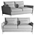 Modern Valentina Sofa-Bed: Sleek Design 3D model small image 2