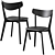 Rowico Home Colton Black Dining Set 3D model small image 2