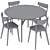 Rowico Home Colton Black Dining Set 3D model small image 5