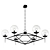 Contemporary Glass Chandelier Light 3D model small image 1