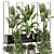 Metal Box Set of Hanging Plants 3D model small image 3