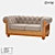 Modern Fabric-Wood Sofa Bed 3D model small image 1