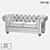 Modern Fabric-Wood Sofa Bed 3D model small image 2