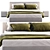 Modern Stone Bed by Meridiani 3D model small image 3